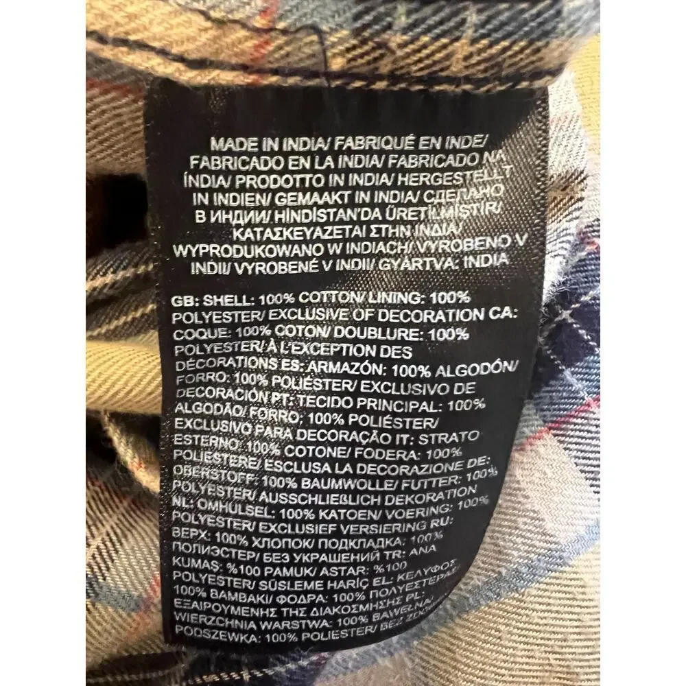 THE NORTH FACE MENS LONG SLEEVE BUTTON DOWN PLAID FLANNEL SIZE M